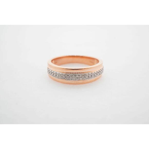 Estate Sale 10k Rose Gold Diamond Ring Sz 10 Appraised $1750